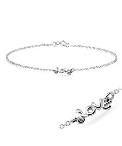 Cute Love Word Silver Bracelet BRS-11